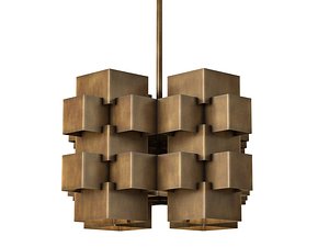 3D cubist geometric chandelier n