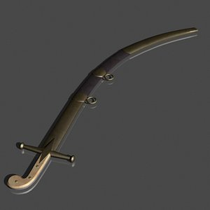 scimitar shamshir persian 3d model