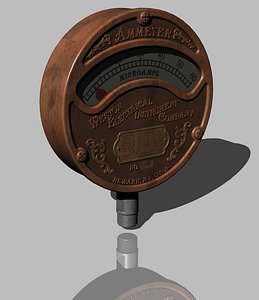 vintage ammeter weston electrical 3D model