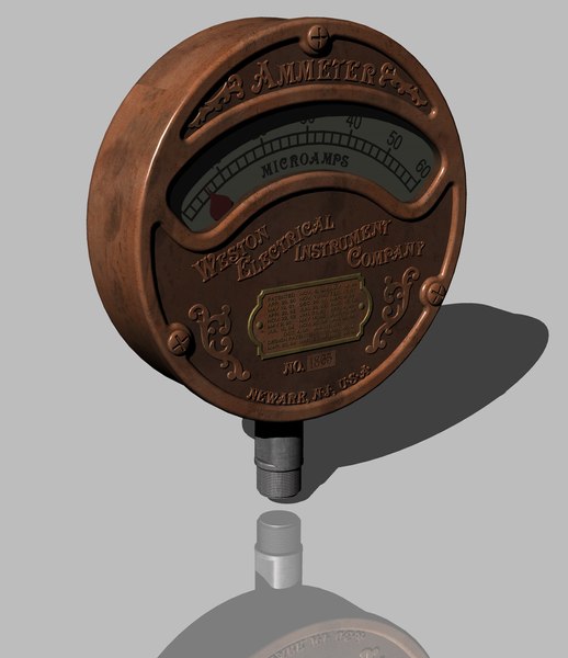 modelo 3d Amperímetro Vintage por la Compañía de Instrumentos Eléctricos  Weston (ca. 1900) - TurboSquid 1374901