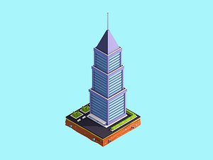 3D model cartoon skyscraper