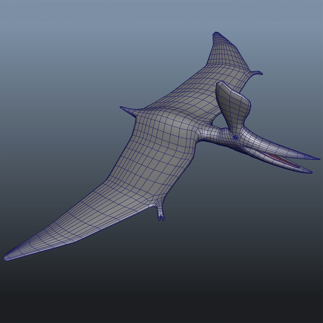 3d rigged pterosaur