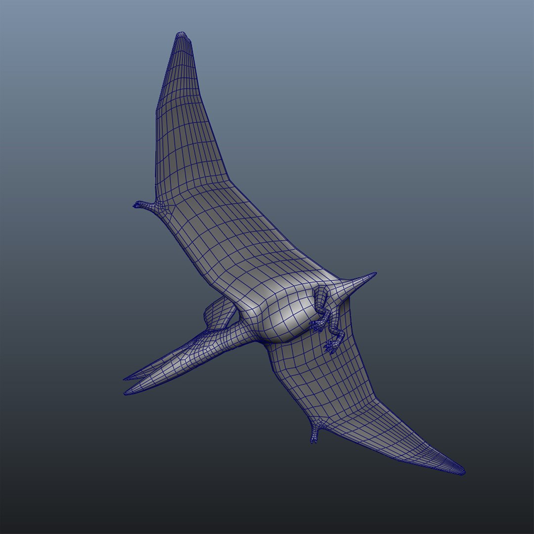 3d rigged pterosaur