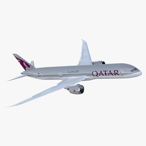 3D boeing 787-9 dreamliner qatar