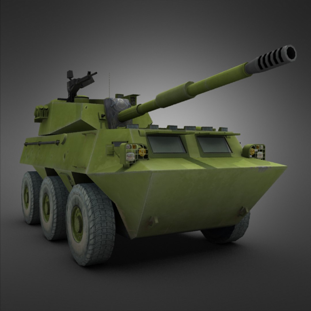 Ptl02b Wheeled Assault Gun 3d Max