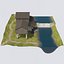 Mill With Water Wheel Grass