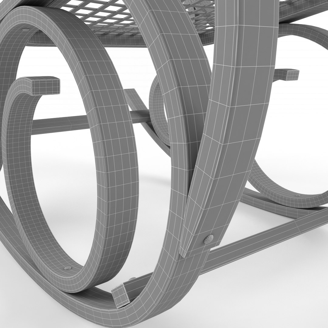 rocking chair wood 3d model