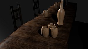 3D Tavern balcony