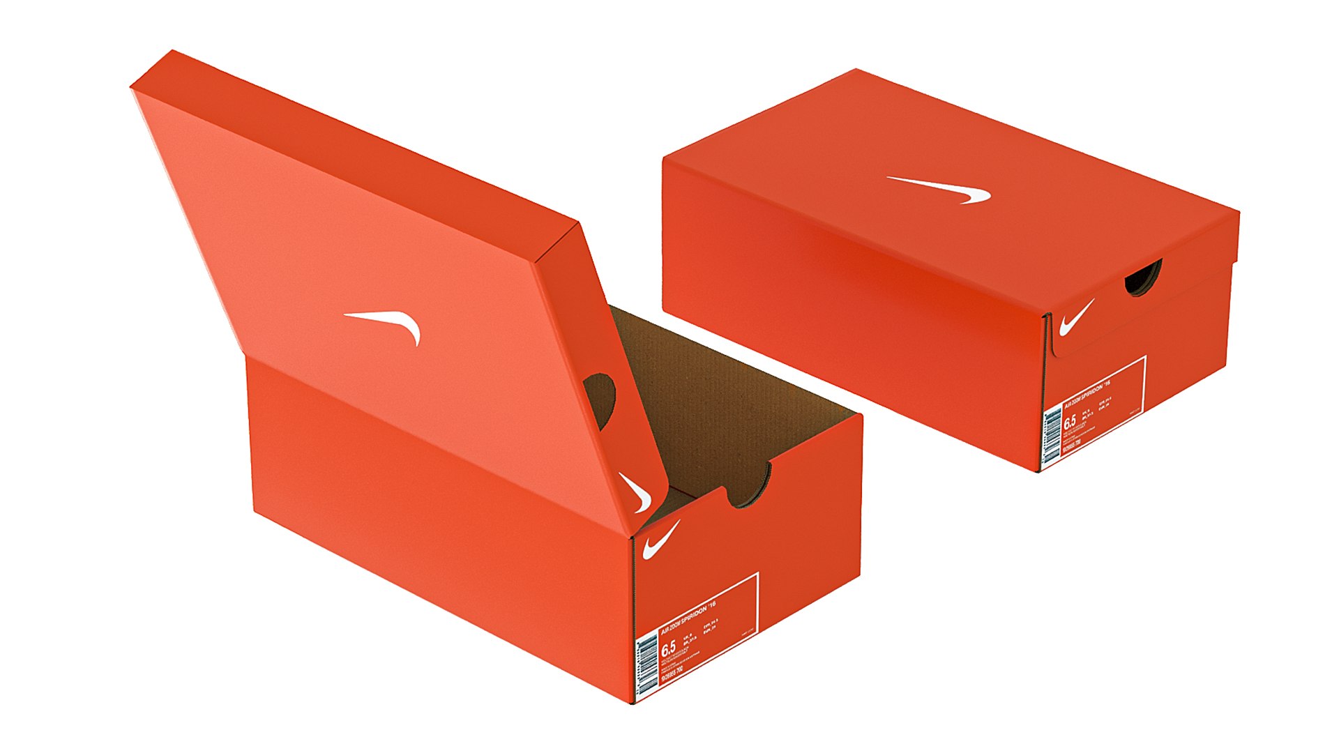 Orange nike shoe box deals