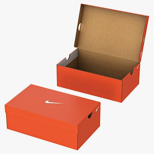 Nike Shoe Box - Orange 3D model