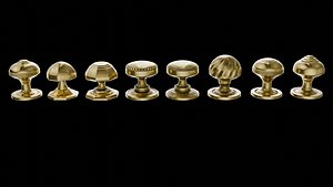 3D 8 Golden door handles model