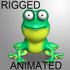 3d frog character physique