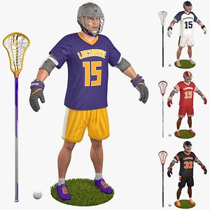 3D Lacrosse Players model