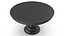 Black Paint Wood Round Table with Gold Edges