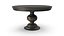 Black Paint Wood Round Table with Gold Edges