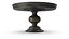 Black Paint Wood Round Table with Gold Edges
