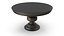 Black Paint Wood Round Table with Gold Edges