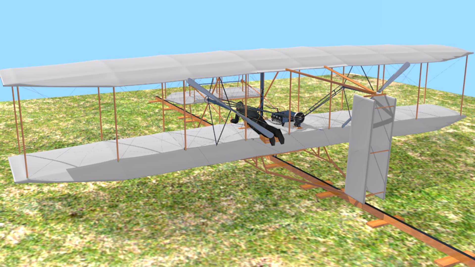 3D Wright Flyer Kitty Hawk Model - TurboSquid 1620067