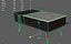 Wooden Marble Table with Drawer Low-poly PBR