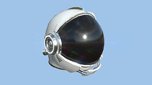 Astronaut Helmet 08 - White Aluminum - Character Design Fashion