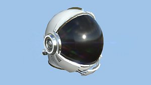Astronaut Helmet 08 - White Aluminum - Character Design Fashion