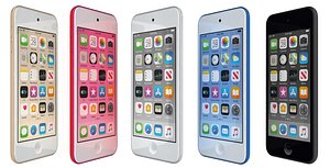 3D apple ipod touch colors