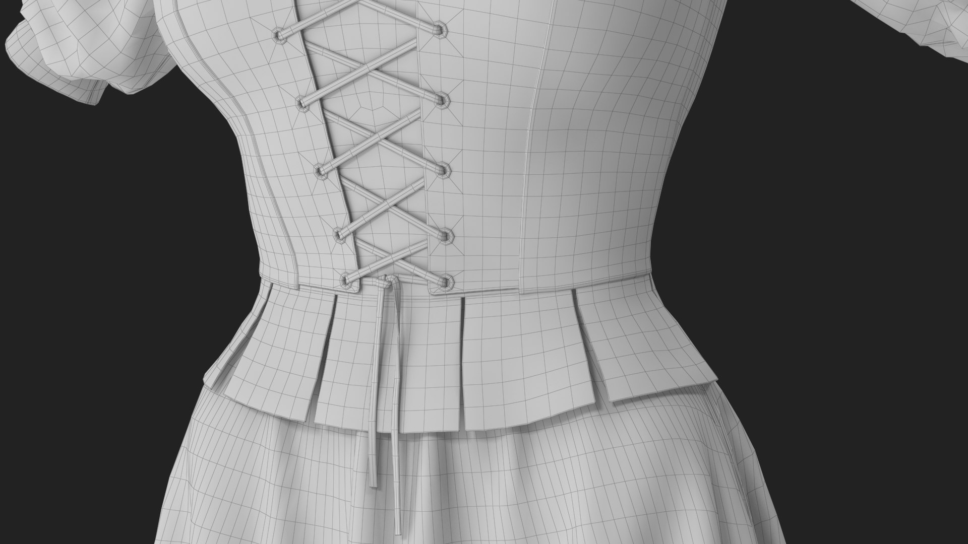 3D Corset Dress 5 model https://p.turbosquid.com/ts-thumb/fg/CxzOW4/7l/wireframe_15/jpg/1693313771/1920x1080/fit_q87/7820410931a950bac17fafb9af355f29f07ae8a2/wireframe_15.jpg