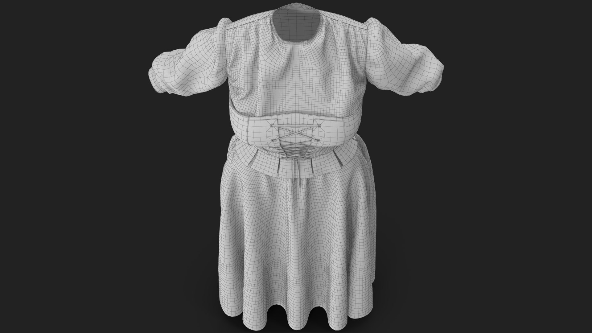 3D Corset Dress 5 model https://p.turbosquid.com/ts-thumb/fg/CxzOW4/DR/wireframe_21/jpg/1693313775/1920x1080/fit_q87/c49e5fccdbb5849d402644daa8f5a046495fe8fb/wireframe_21.jpg