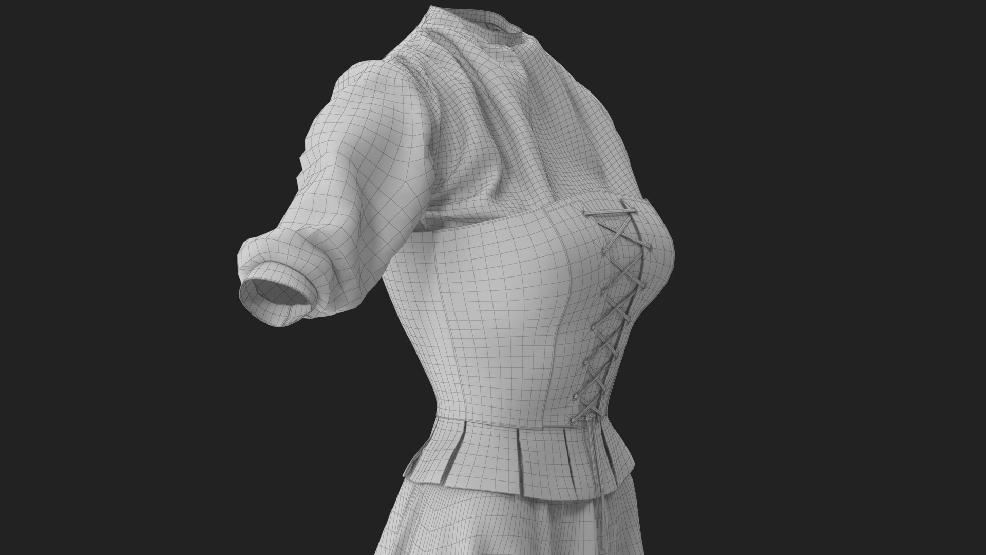 3D Corset Dress 5 model https://p.turbosquid.com/ts-thumb/fg/CxzOW4/gi/wireframe_10/jpg/1693313768/1920x1080/fit_q87/1883f1b0ed9792e8cc0693cd78dd34aee545d1b6/wireframe_10.jpg