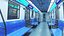 Detaillierter U-Bahn-Wagen mit Innenausstattung