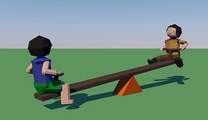 3D origami swing model