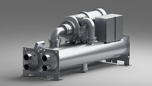 3D Industrial Chiller Unit 3D Model