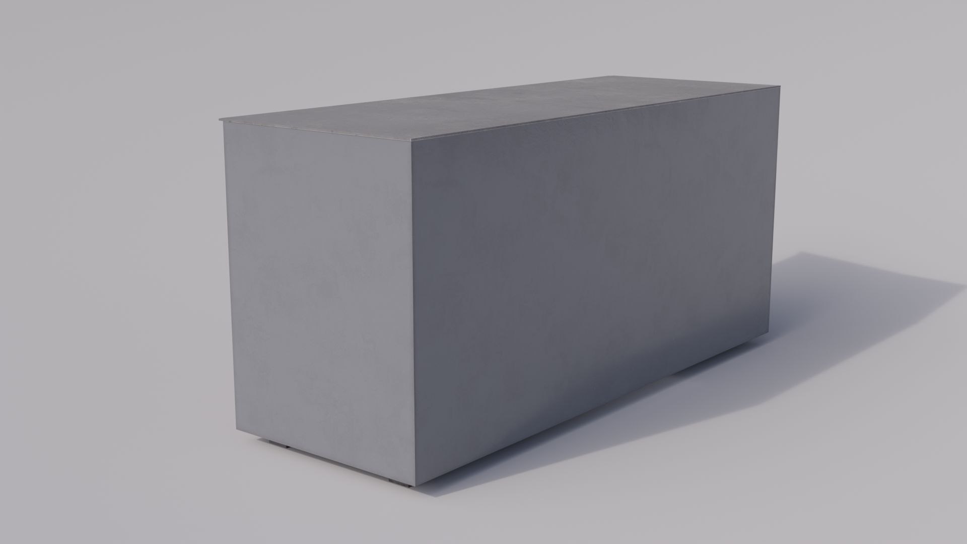 3D Massive Metal Workbench Painted Gray With Scratches And Defects Type ...