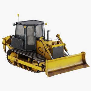 3D Bulldozer Construction Vehicle Lowpoly 3D model