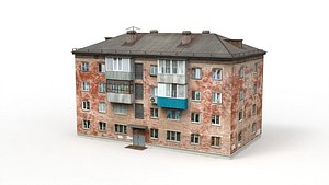 Four-Story Residential Building 3D model
