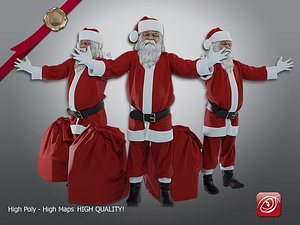 3D model santa claus male acc