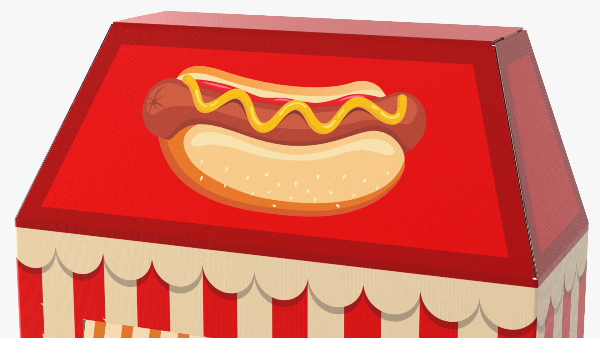 Hot Dog Booth Cardboard Stand 3D TurboSquid 1816266