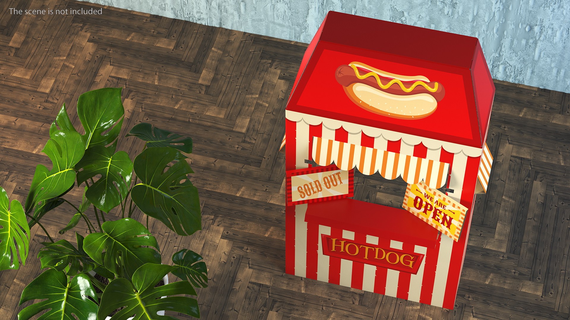Hot Dog Booth Cardboard Stand 3D TurboSquid 1816266