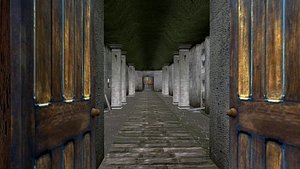 old catacombs interior 3D model