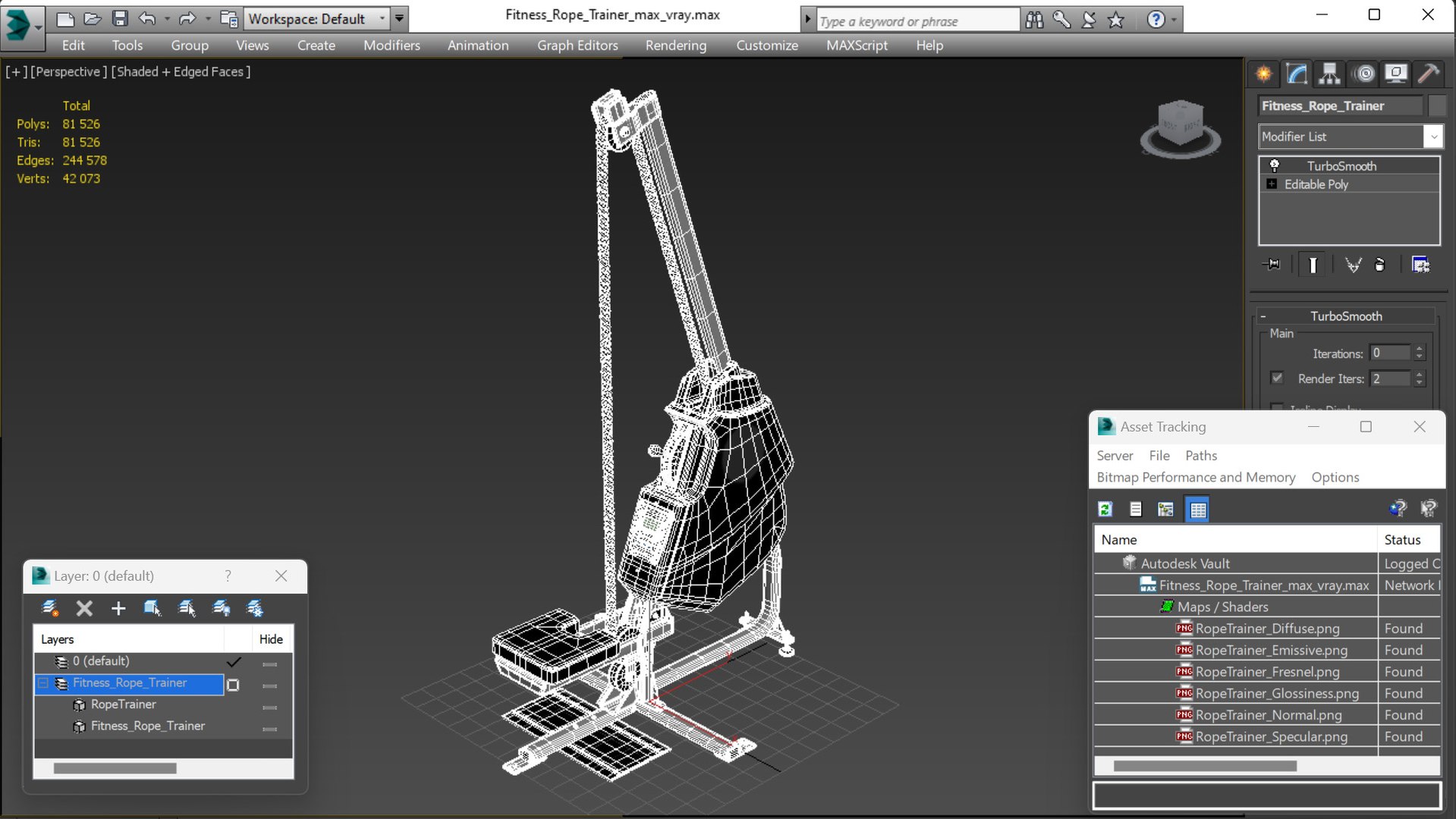 Fitness Rope Trainer model - TurboSquid 2055952