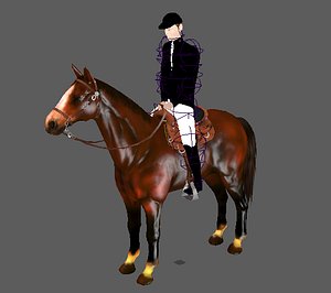 3d horse walking animation