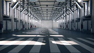 3D Hangar 07 PBR model