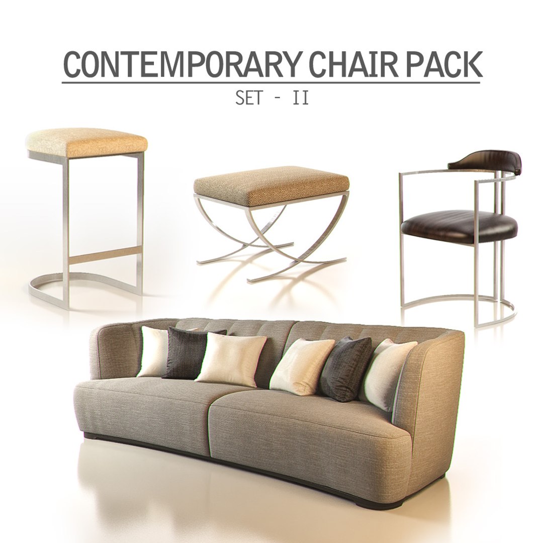 3d model of contemporary pack - set