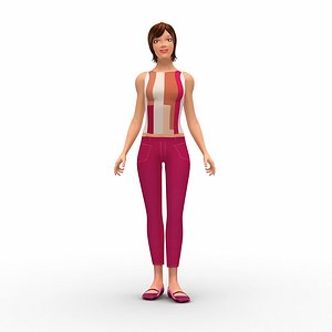 Jennifer - Rigged Cartoon 3D Character