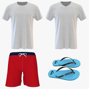 men beach clothing 3D