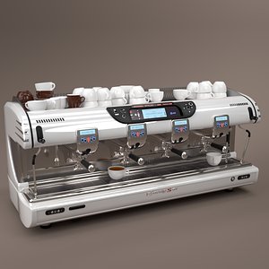 La spaziale Coffee Machine White 4 group