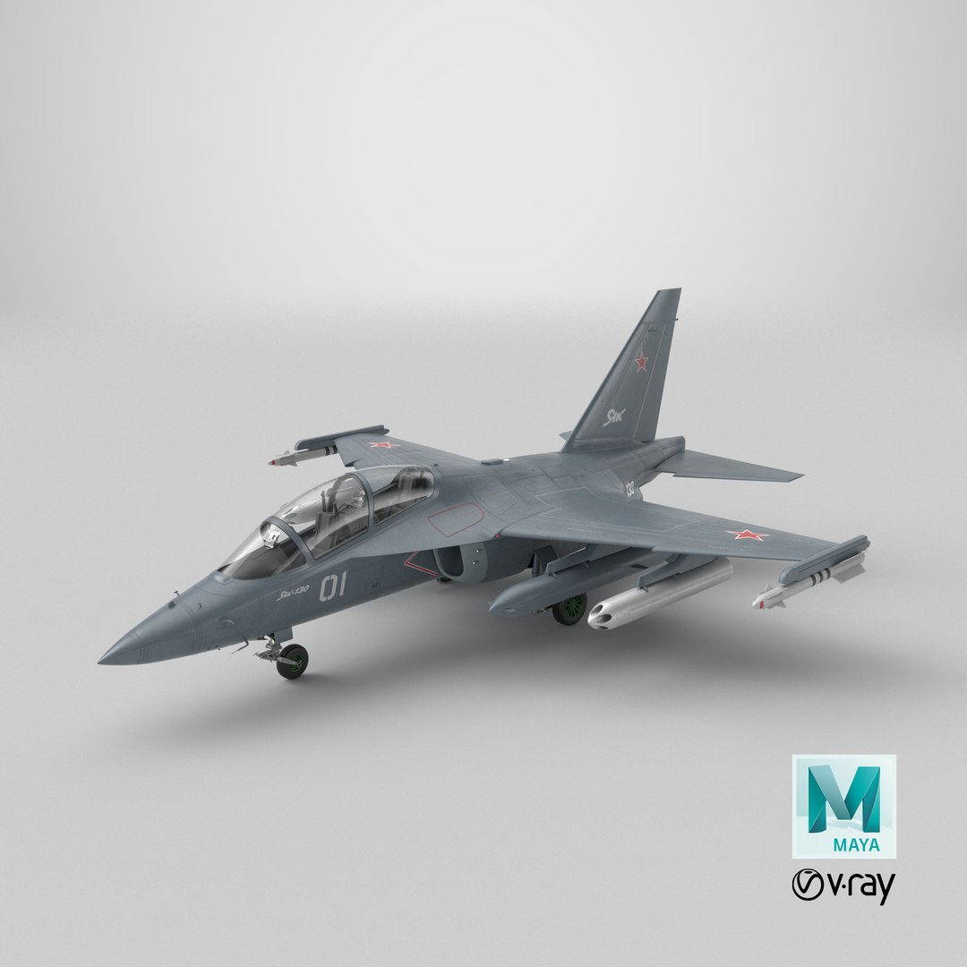 Yakovlev Yak-130 Aermacchi M-346 Military Jet 3D https://p.turbosquid.com/ts-thumb/fg/iCQNqB/ne/stemcell_maya_vray_render/png/1775640339/1920x1080/fit_q87/5068ae278d6e9d69f71241b7e2b15f694e612e0e/stemcell_maya_vray_render.jpg