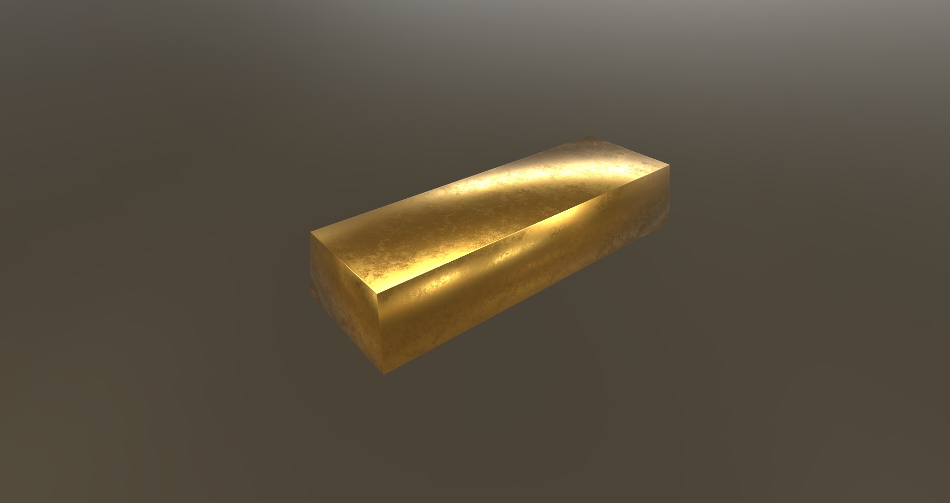 Gold ignot model - TurboSquid 1379877