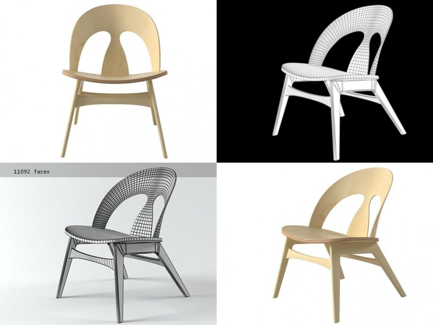 Free 3D Model Shell Chair - TurboSquid 1172725