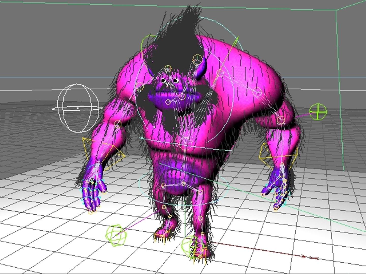 3d C4d Monster Walk Cycle